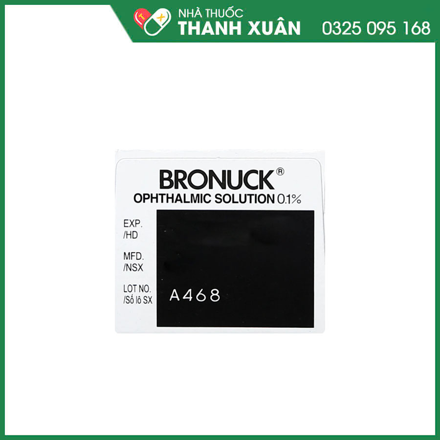 Bronuck 0.1% thuốc điều trị viêm sau phẫu thuật đục thủy tinh thể